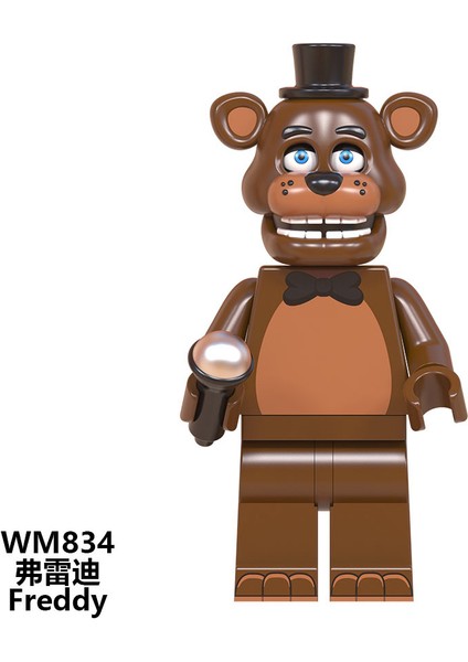 Tek Satış Beş Nights Freddy Mini Yapı Taşları Fnaf Kabus Chica Bonnie Foxy Freddy Rakamlar Oyuncak Çocuk WM6074 (Yurt Dışından)