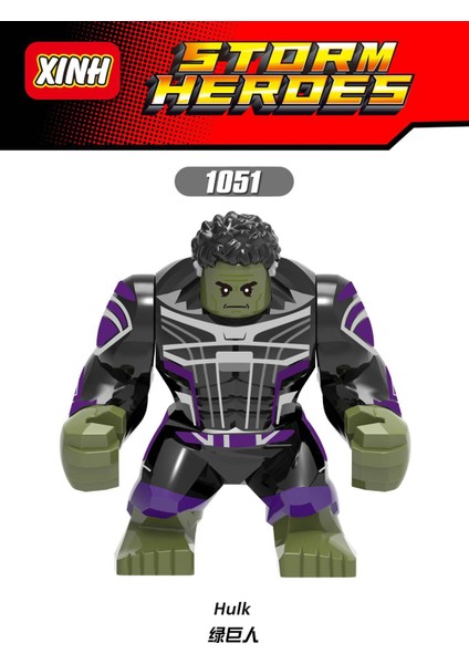 Tek Satış Büyük Boy Marvel Thanos Hulk Rakamlar Yapı Taşları Çocuklar Için Incredible Hulk Thanos Tuğlalar Hediye Oyuncaklar XH1051 (Yurt Dışından)
