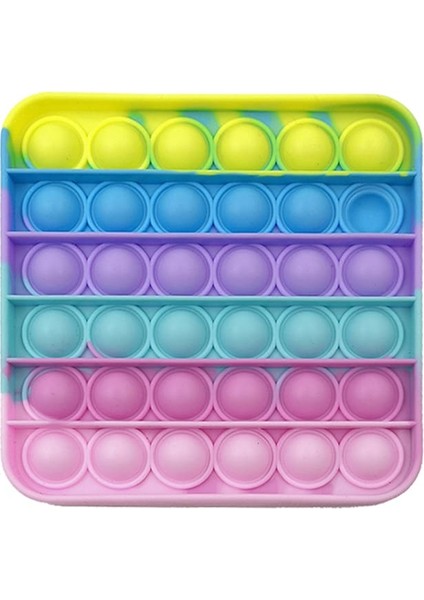 Pop It Fidget Oyuncaklar Itme Kabarcık Haşhaş Oyunu Eğitici Yuvarlak Macaron Oyuncak Çocuklar Duyusal (Yurt Dışından)