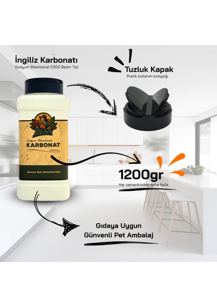 Ingiliz Karbonatı 1200gr Içilebilir - Yenilebilir / (Sodyum Bikarbonat E500 Besin Tipi) fiyatları