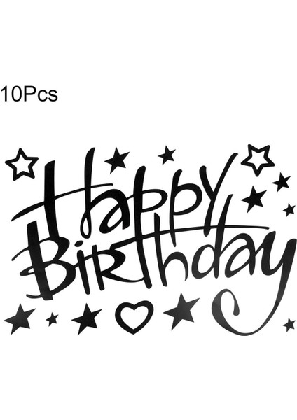 10 Adet Balon Etiket Yırtılmaya Dayanıklı Dıy Vinil Mutlu Doğum Günü Bobo Balon Etiket Parti Için (Yurt Dışından)
