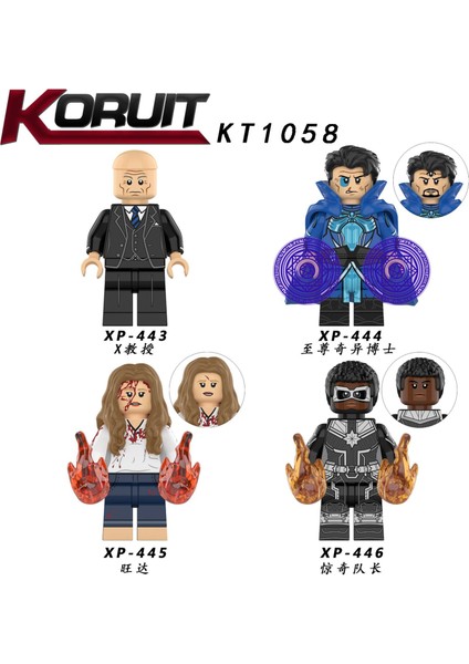 Tek Satış Marvel Figürleri Yapı Taşları Doctor Strange Wanda x Profesör Kaptan Marvel Çocuk Yetişkinler Için Tuğlaları Birleştirin Koleksiyon Hediye Oyuncaklar KT1058 (Yurt Dışından)