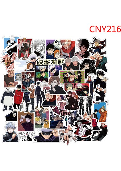 50 Adet Anime Jujutsu Kaisen Çıkartmalar Snowboard Dizüstü Bagaj Gitar Bavul (Yurt Dışından)