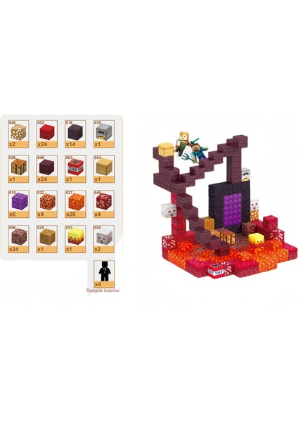 138 Adet Mc Minecraft Manyetik Blok Seti Çocuk Eğitici Montaj Kare Blok Blok Oyuncakları (Yurt Dışından)