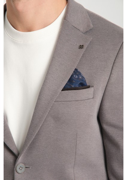 Samues Erkek Gri Örme Likralıesneyen Kumaş Slim Fit Mono Yaka Spor Blazer Ceket fiyatları