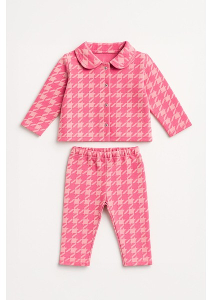 Kız Çocuk Kazayağı Desenli Likralı Alt Üst Takım (3-4 Yaş 8-9 Yaş) modelleri