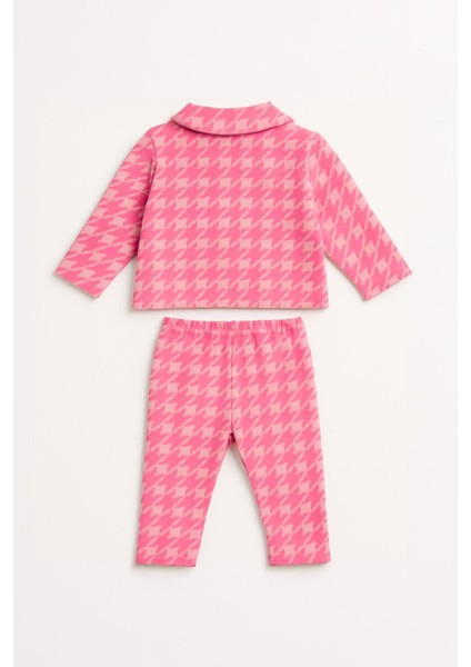 Kız Çocuk Kazayağı Desenli Likralı Alt Üst Takım (3-4 Yaş 8-9 Yaş) fırsatları