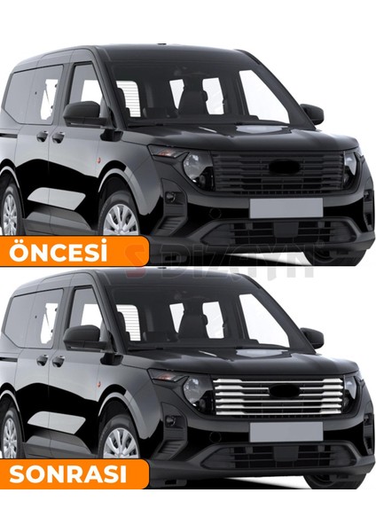 Ford Courier Krom Ön Panjur 8 Prç. 2023 Üzeri A+ Kalite