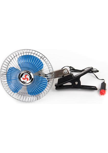 Araç Içi Vantilatör Oto Pervane 6" 12 Volt Uyumlu Mandallı Çakmaklık Girişli