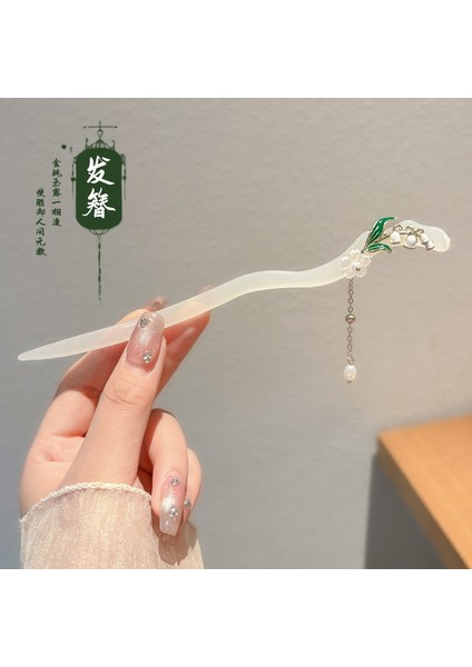 Yeni Çin Antik Tarzı Çiçek Saç Tokası Modern Gelişmiş Saç Tokası Duygusu Kadın Baş Plakası Saç Saç Tokası Hanfu Adım Ahşap Saç Tokası Şapkalar (Yurt Dışından)