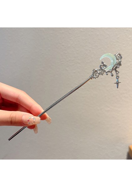 Yeni Çin Antik Tarzı Çiçek Saç Tokası Modern Gelişmiş Saç Tokası Duygusu Kadın Baş Plakası Saç Saç Tokası Hanfu Adım Ahşap Saç Tokası Şapkalar (Yurt Dışından)