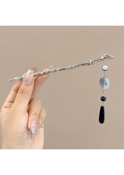 Yeni Çin Antik Tarzı Çiçek Saç Tokası Modern Gelişmiş Saç Tokası Duygusu Kadın Baş Plakası Saç Saç Tokası Hanfu Adım Ahşap Saç Tokası Şapkalar (Yurt Dışından)