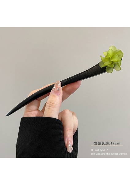 Yeni Çin Antik Tarzı Çiçek Saç Tokası Modern Gelişmiş Saç Tokası Duygusu Kadın Baş Plakası Saç Saç Tokası Hanfu Adım Ahşap Saç Tokası Şapkalar (Yurt Dışından)