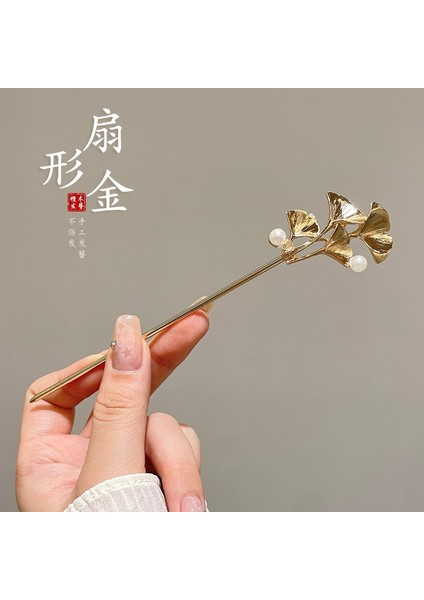 Yeni Çin Antik Tarzı Çiçek Saç Tokası Modern Gelişmiş Saç Tokası Duygusu Kadın Baş Plakası Saç Saç Tokası Hanfu Adım Ahşap Saç Tokası Şapkalar (Yurt Dışından)