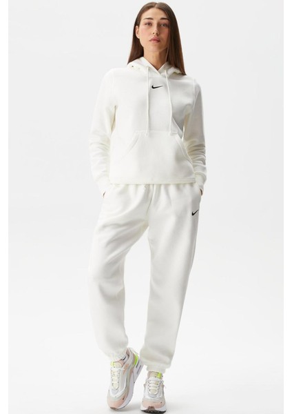 Sportswear Phoenix Fleece High Rise Oversized Şardonlu Büyük Beden Yüksek Bel Kadın Eşofman Altı Açık Krem fırsatları
