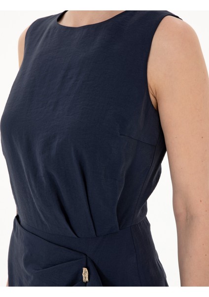 Kadın Lacivert Regular Fit Dokuma Elbise 50301028-VR033