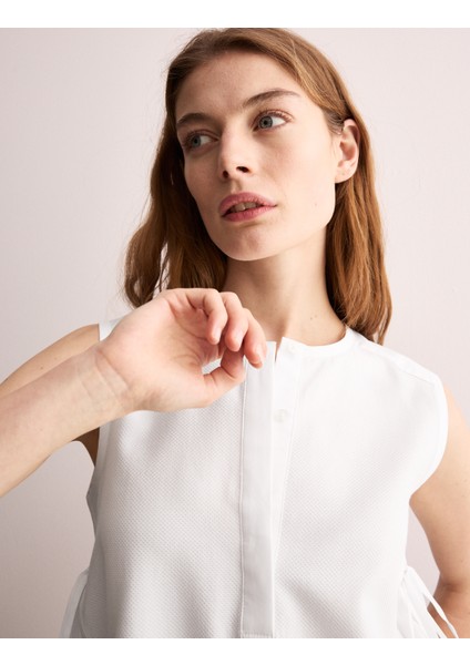 Saf Pamuklu Yandan Bağlamalı Bluz modelleri