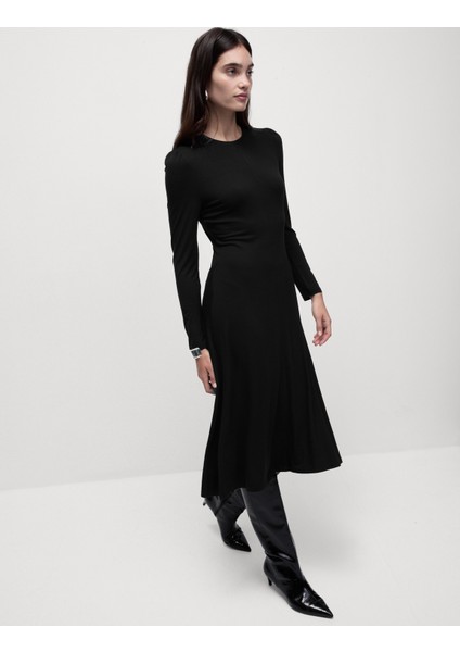 Jersey Midi Elbise