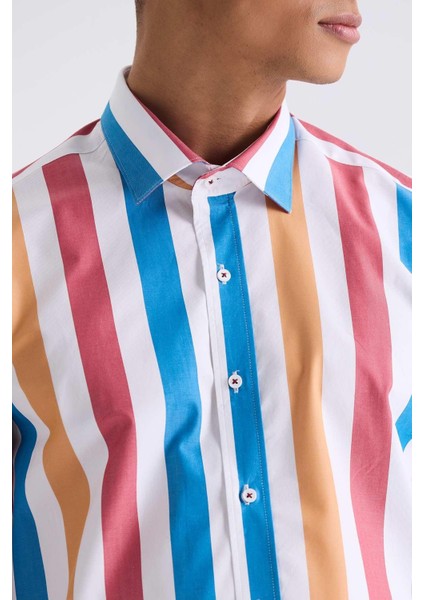 Saks Slim Fit Yaka Düğmeli Gömlek modelleri