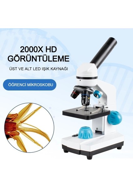 2000X Hd Dijital Monoküler Mikroskop 40X-2000X Led, Pc ve Telefon Bağlantılı