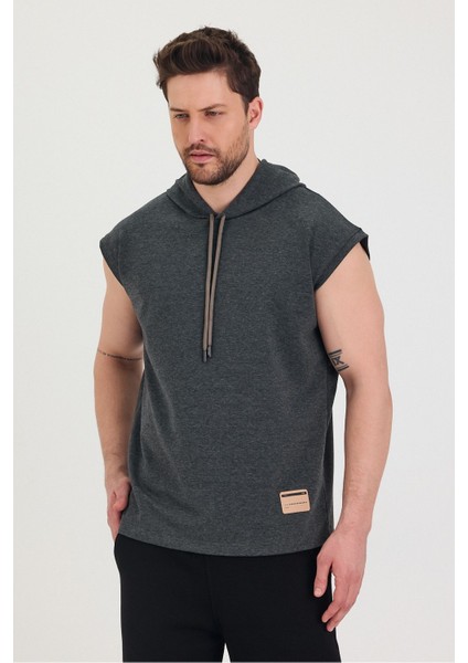 Kapüşonlu Sıfır Kol Oversize Salaş Unisex T-Shirt