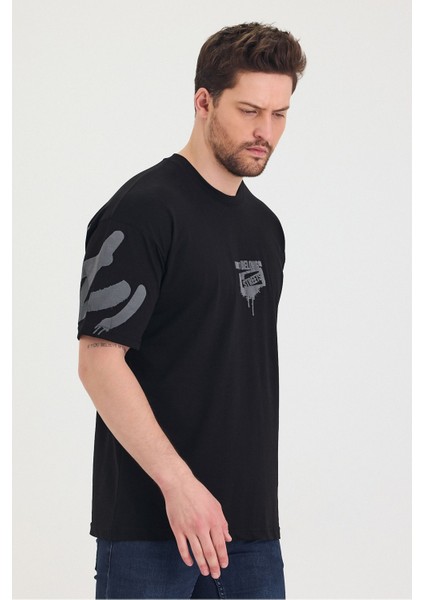 Bisiklet Yaka Oversize Ön ve Arka Baskılı Salaş Unisex T-Shirt fırsatları