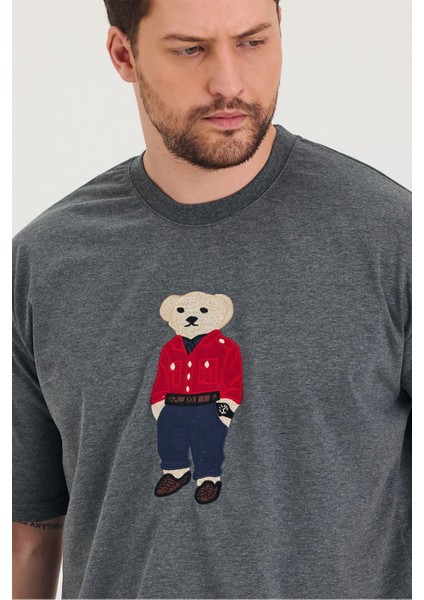 Bisiklet Yaka Oversize Ayıcık Baskılı Salaş Unisex T-Shirt indirimleri