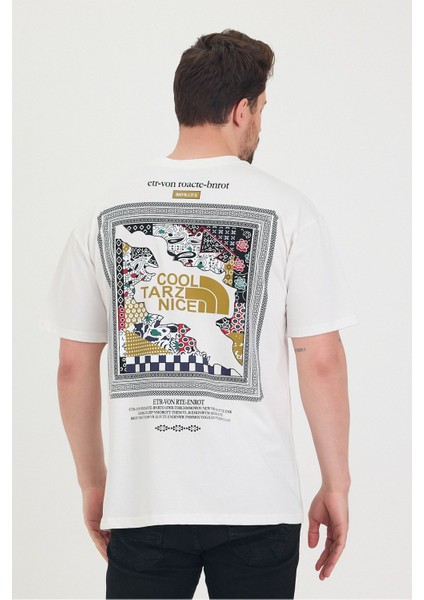 Bisiklet Yaka Cool Tarz Nice Baskılı Oversize Salaş Unisex T-Shirt modelleri