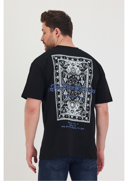 Bisiklet Yaka Oversize Ön ve Arka Baskılı Salaş Unisex T-Shirt fiyatları