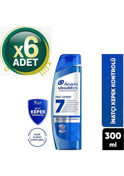 Head & Shoulders Pro-Expert 7 Çay Ağacı ile Inatçı Kepek Kontrolü Şampuan 300 ml 6 Adet