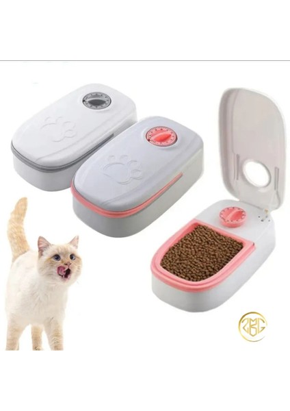 Otomatik Zaman Ayarlı Mamalık Köpek ve Kedi Mama Kabı Tekli