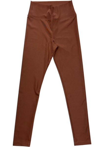 Gül Kurusu Parklak Renk Kadın Tayt