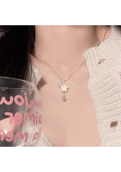 Üst Düzey Kelebek Inci Kolye Kadın Ins Tarzı Çok Yönlü Niş Yeni Ürün Klavikula Zinciri Hafif Lüks Zarif Aksesuarlar (Yurt Dışından)