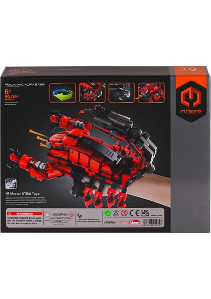 7801 Imm Master Blokları Akrep El Silahı Kırmızı 664 Parça