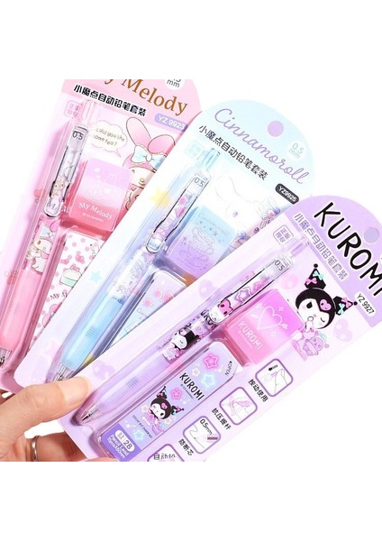 Sanrio Otomatik Kalem Seti Kawaii Hello Kitty Melodi Pochacco Silgi Kalem Topu Aktif Kalem Okul Kırtasiye Ofis Malzemeleri Hediyeler (Yurt Dışından) fırsatları