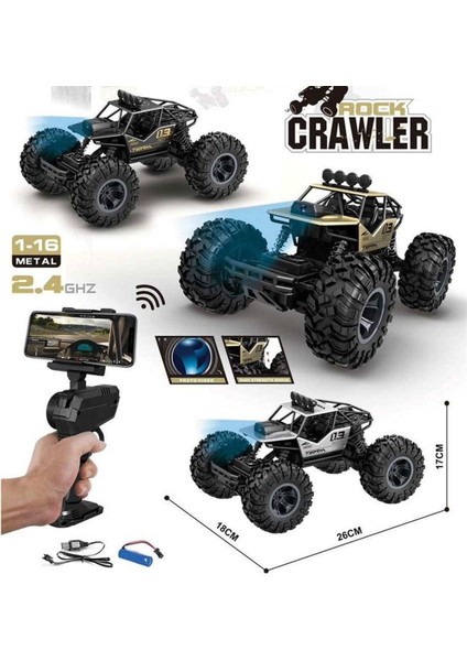 2095 1 16 Wifi Kameralı Rock Crawler Arazi Aracı 4x4 -Gepettoys