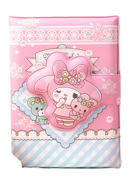 Sanrio Hello Kitty Kullanışlı Kitap Mymelody Kuromi Cinnamoroll Defter Sevimli Yapışkan Not Defteri Öğrenci Manyetik Klipsli Kitap (Yurt Dışından)