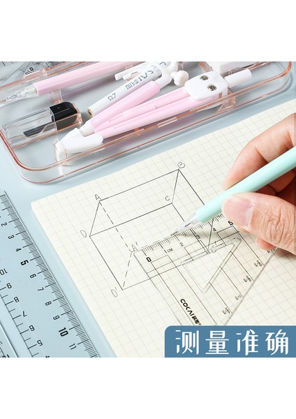 Ilkokul Çocukları Için Cetvel Öğrenme Seti Matematik Çizim Araçları Çok Fonksiyonlu Düz Cetvel Seti (Yurt Dışından)