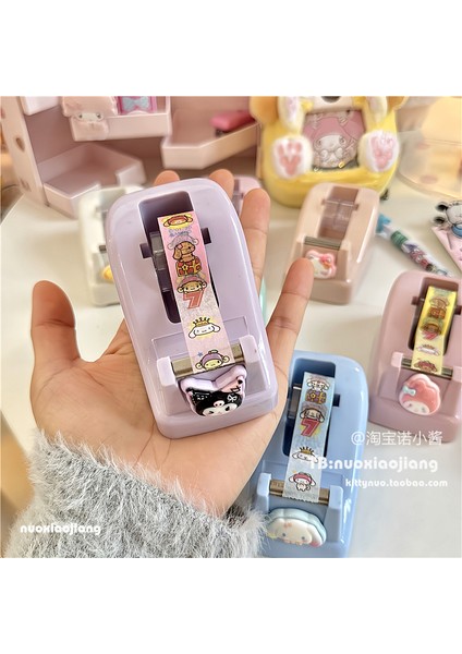 Hello Kitty Sanrio Kuromi Cinnamoroll Anime Kawaii Mini Bant Kesici Sevimli Karikatür Öğrenci El Aletleri Kaymaz Bant Dağıtıcı (Yurt Dışından) fırsatları
