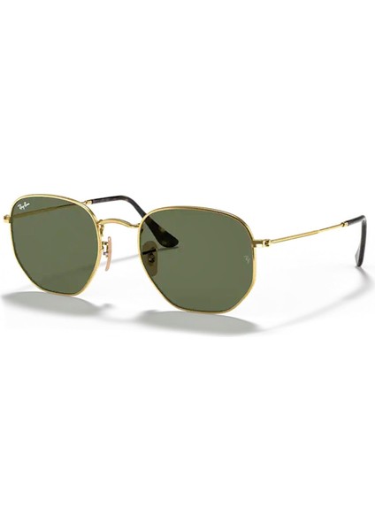 RB 3548N 001 51 Unisex Gold Metal Geometrik Güneş Gözlüğü