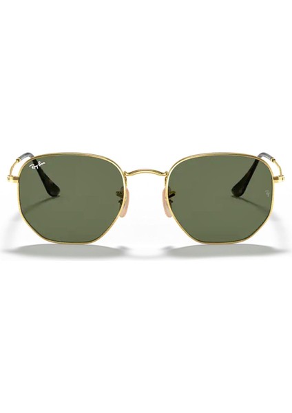 RB 3548N 001 51 Unisex Gold Metal Geometrik Güneş Gözlüğü