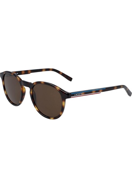 L 916S 214 50 Unisex Yuvarlak Kahverengi Kemik Güneş Gözlüğü