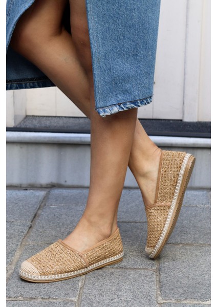 Kadın Pirinç Baskı/ Keten/hasır Malzeme Espadril modelleri