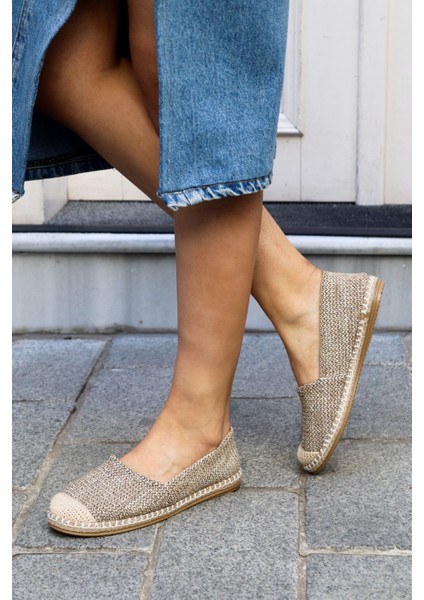 Kadın Pirinç Baskı/ Keten/hasır Malzeme Espadril modelleri