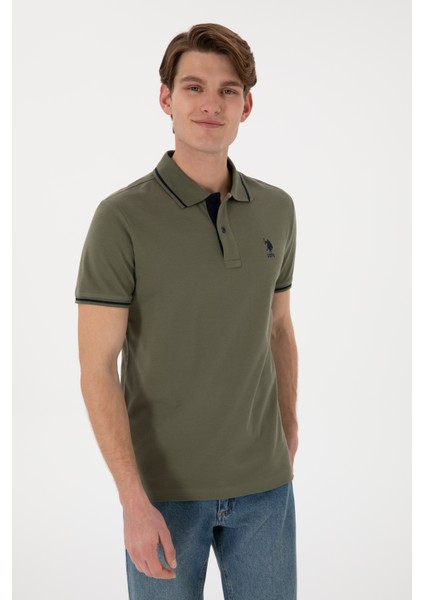 Erkek Koyu Haki Tişört Basic 50305980-VR111