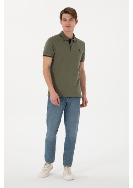 Erkek Koyu Haki Tişört Basic 50305980-VR111