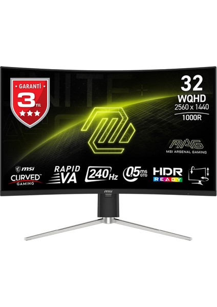 Msı 23.8 Mag 244F 1920X1080 (Fhd) 16:09 Rapıd IPS Flat 200HZ 0.5ms Freesync Gamıng Monıtor