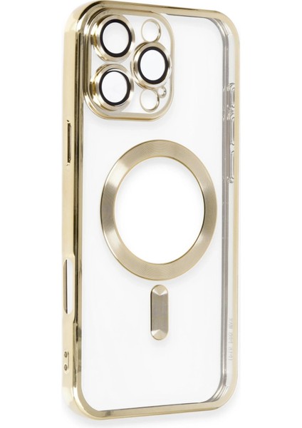 Apple iPhone 16 Pro Kılıf Kross Magneticsafe Kapak - Gold Gnzrz