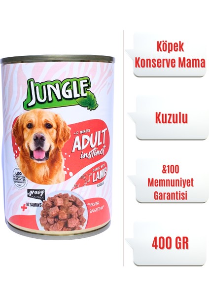 Yetişkin Köpek Konserve Maması Kuzu Etli 400 Gr.