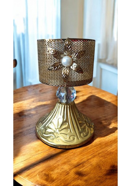 Vintage Metal Gold Dekoratif Süs Biblo & 18 cm